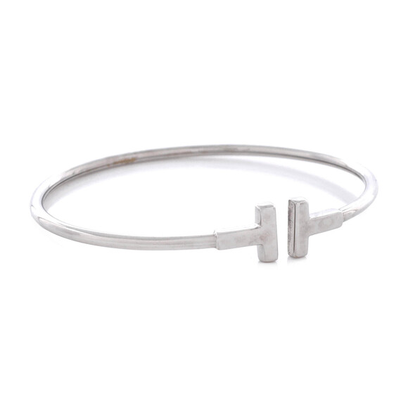 Tiffany & Co. T Wire Bracelet 18K White Gold - Picture 2 of 3